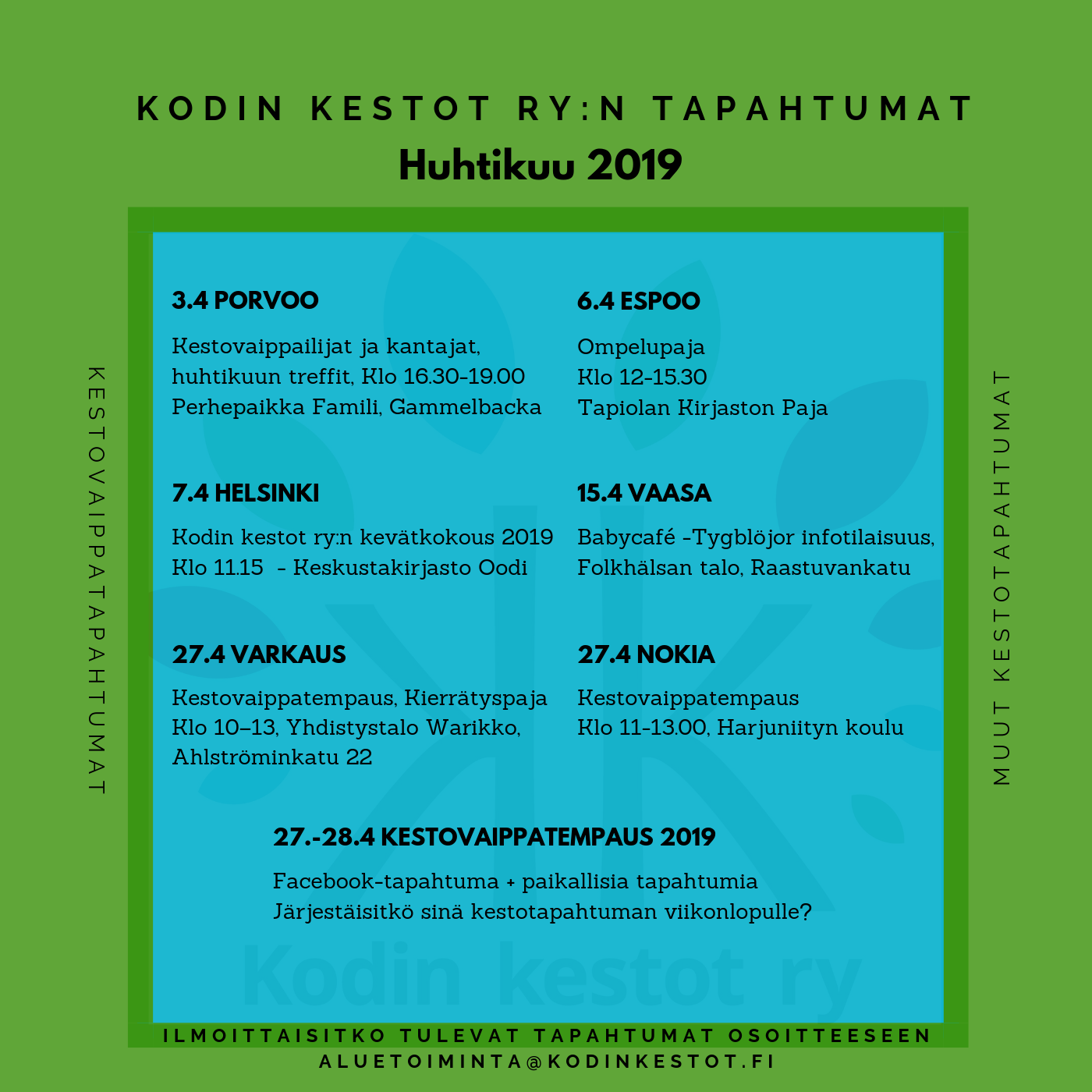 You are currently viewing Huhtikuun tapahtumia