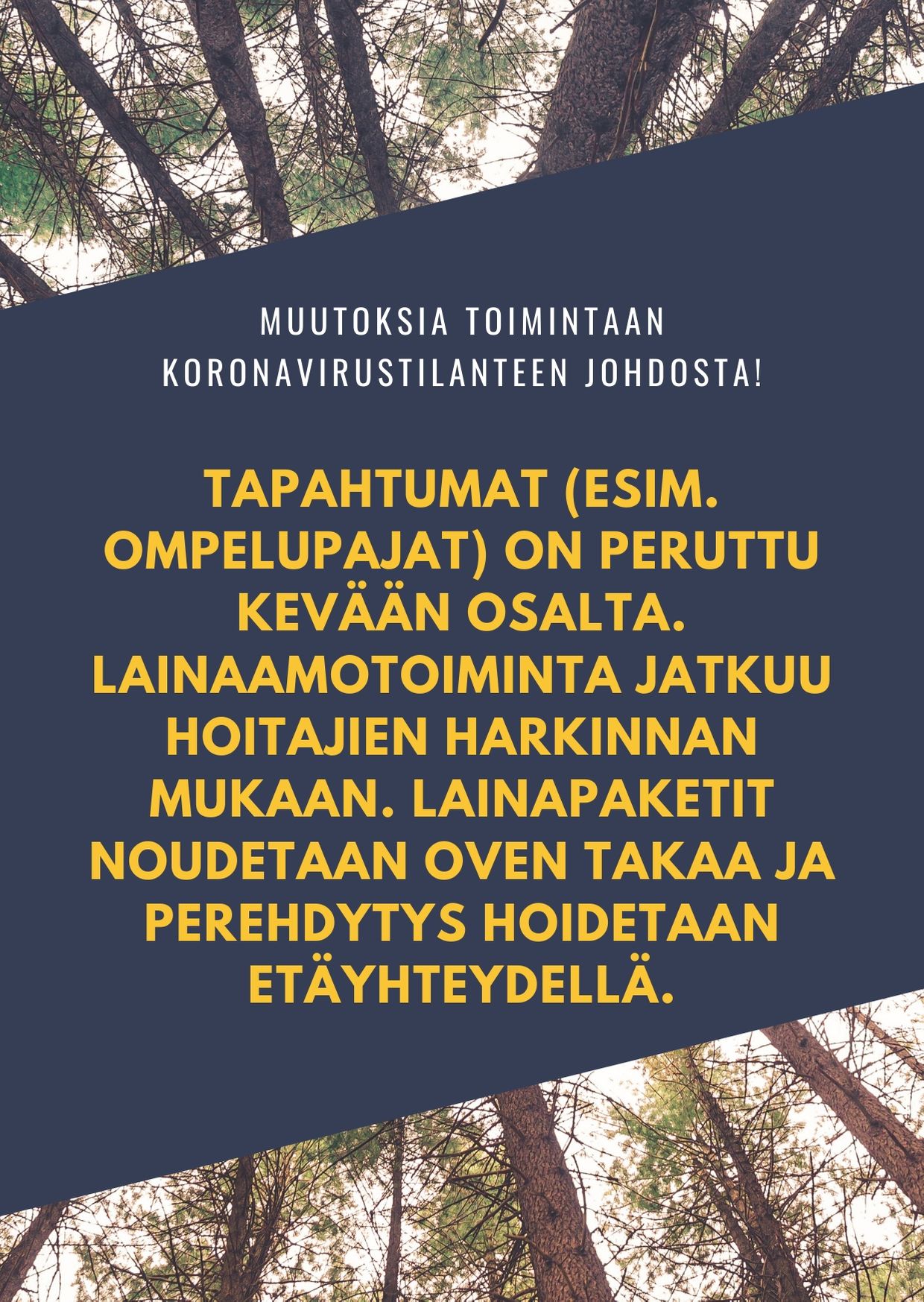 You are currently viewing Koronaviruksen aiheuttamia muutoksia