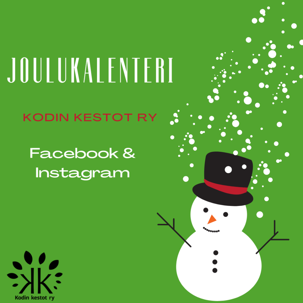 joulukalenteri kodin kestot